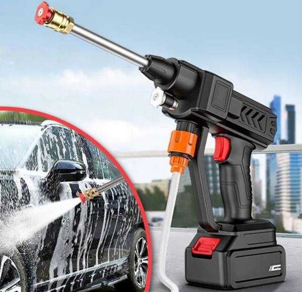 РОЗПРОДАЖ! Аккумуляторная мини мойка 2акб высокого давления Міні мойка високого тиску для авто акумуляторна портативна