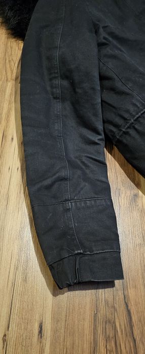 Ciepła zimowa kurtka PARKA z grubym futerkiem jak jenot r. L