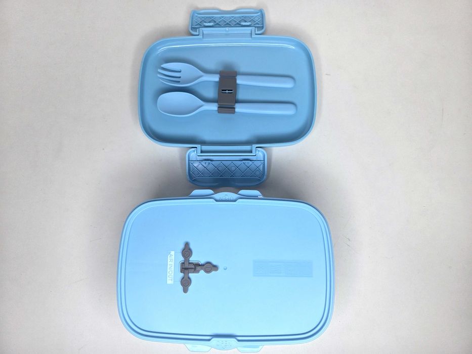 LUNCHBOX Śniadaniówka Dla Dzieci, 3 Przegródki, Sztućce-BOHEVA