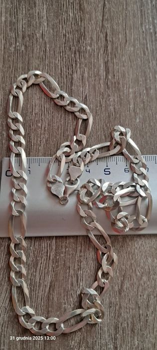 OKAZJA!!!Srebrny Męski Łańcuszek srebro próba 925