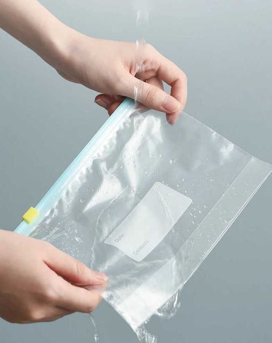 Conjunto com 10 Sacos Zip Lock Reutilizáveis Alimentos Seguro NOVO