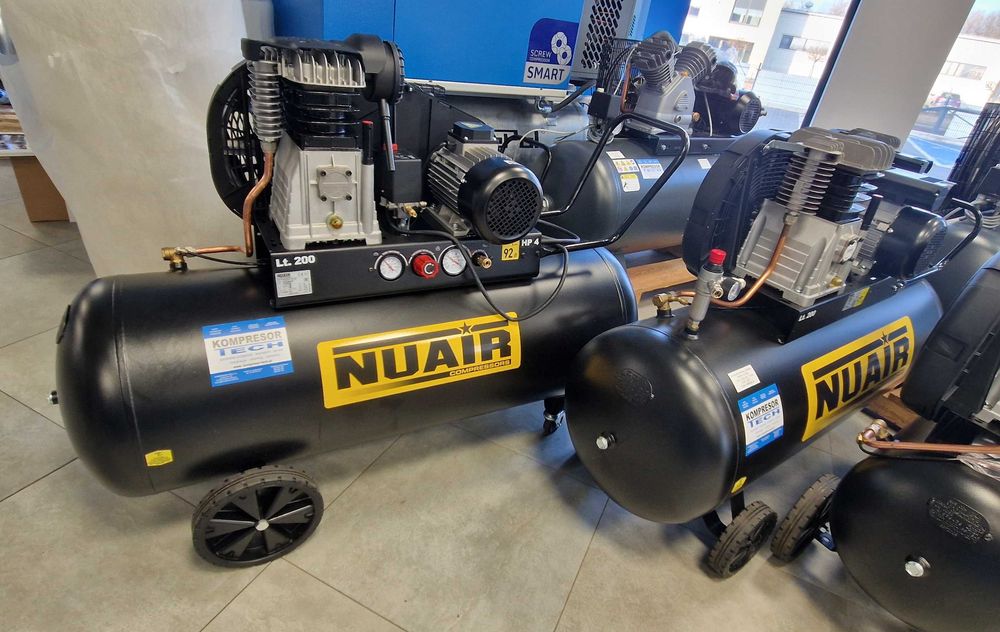 Kompresor tłokowy NUAIR 3kW wydajność 480L/min Gwarancja 3 lata