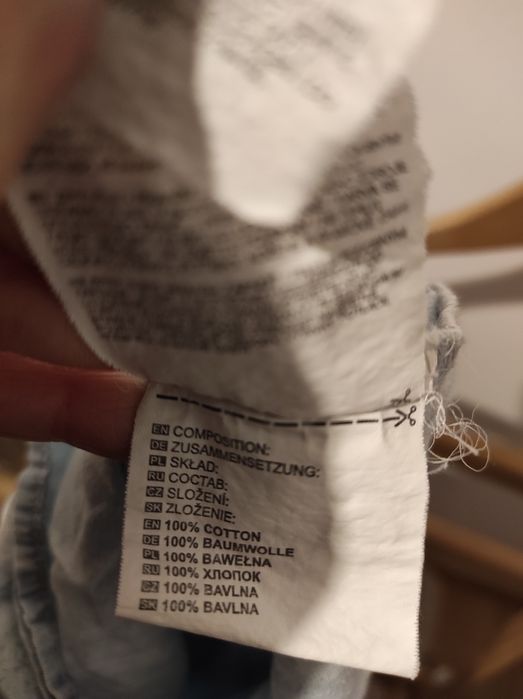 Jasno niebieska damska koszula w palmy jeansowa rozmiar M firma Divers