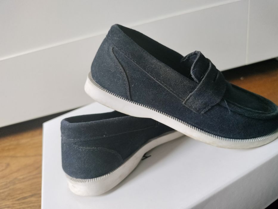 Mokasyny 25 zamsz eleganckie skórzana wkładka