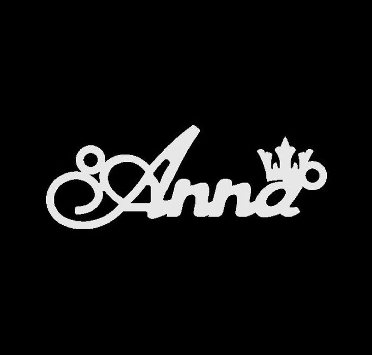 Серебряный кулон с именем Anna,  подвеска имя Anna на цепочке