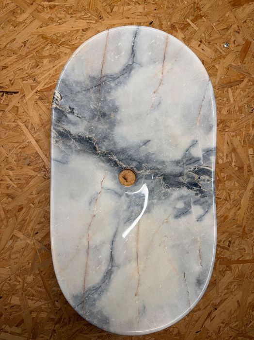 umywalka porcelanowa łazienkowa nablatowa marmurowa