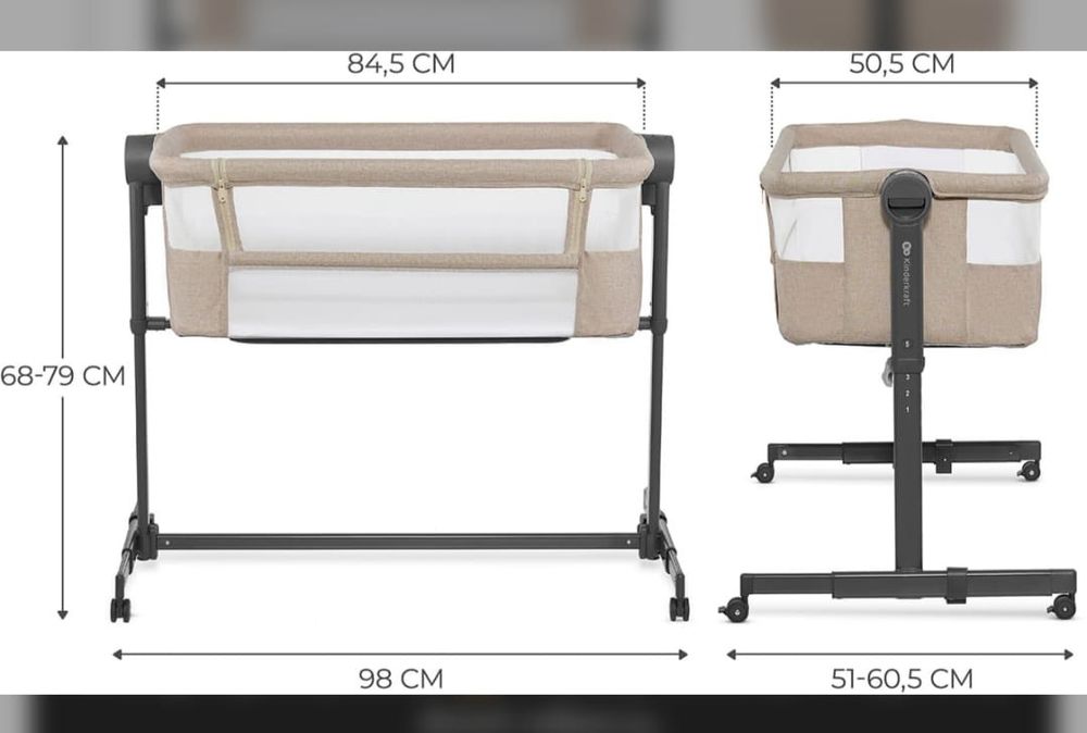 Łóżeczko dostawne KINDERKRAFT NESTE UP 2