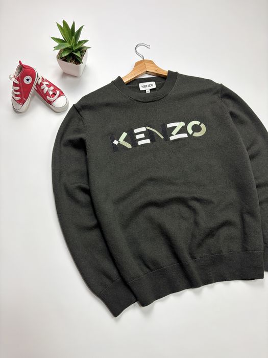 Свитер джемпер Kenzo Multicolour Logo Wool Jumper size S, M