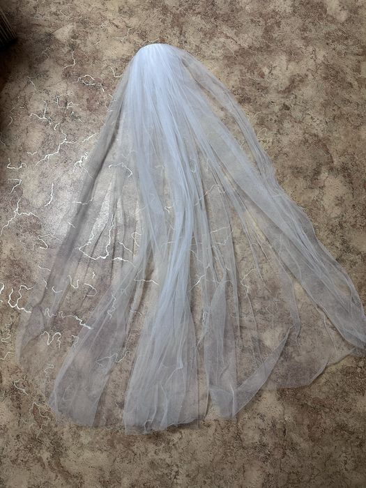 Фата весільна 1м та 3м з блискітками