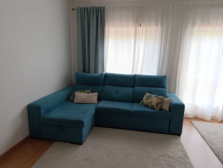 Sofá 3 lugares com chaise longue
