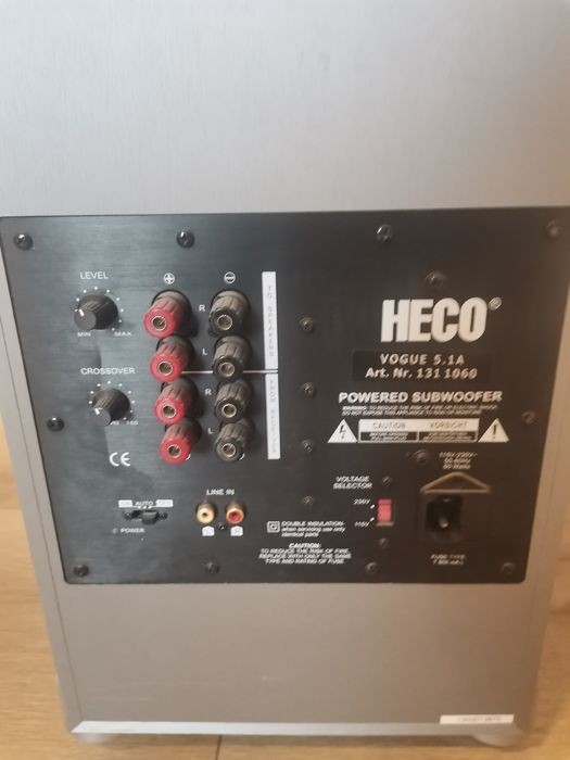 Subwoofer HECO srebrny