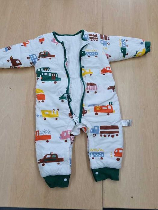 Rampers ocieplany watowany przejściowy jesienny  bawełn dla chłopca 68