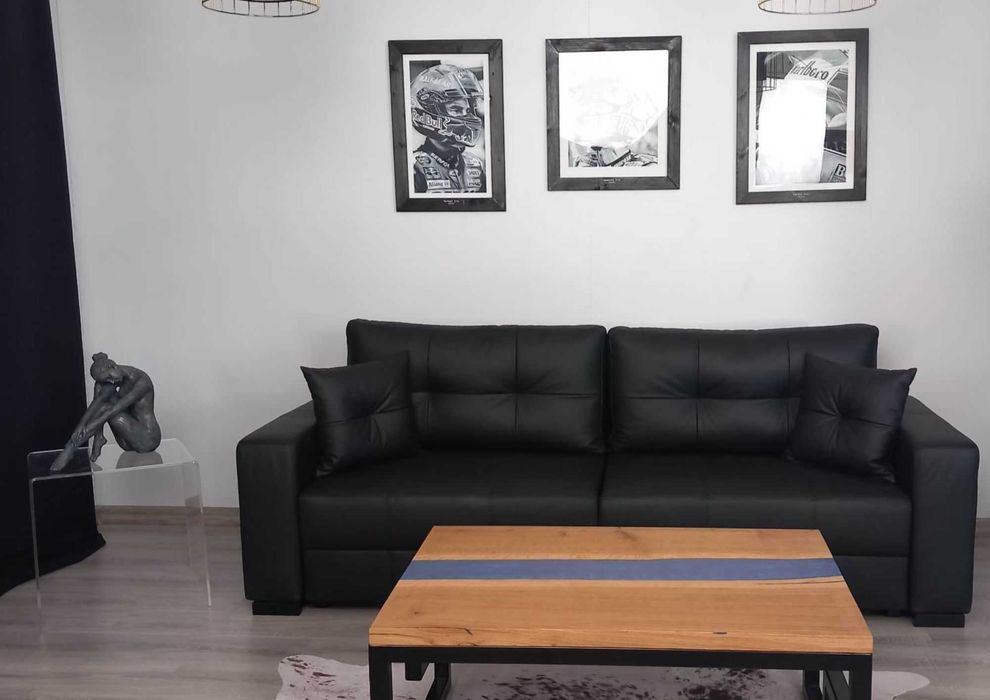Producent! Sofa, kanapa rozkładana SENATOR, naturalna skóra !!