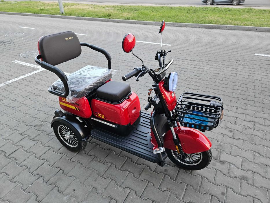 Трицикл gyro 600-2000W / електро трайк електроскутер вантажний