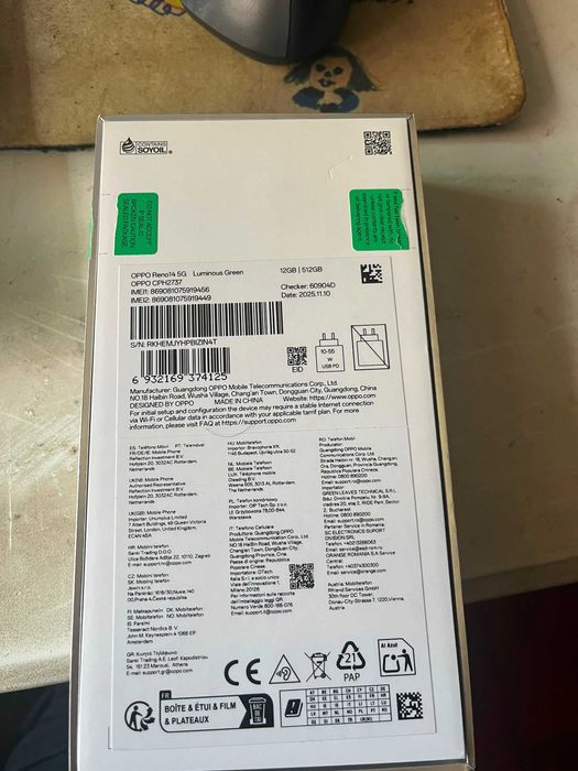 Telemóvel OPPO Reno14 5G com 512Gb Novo (06/07/2026)