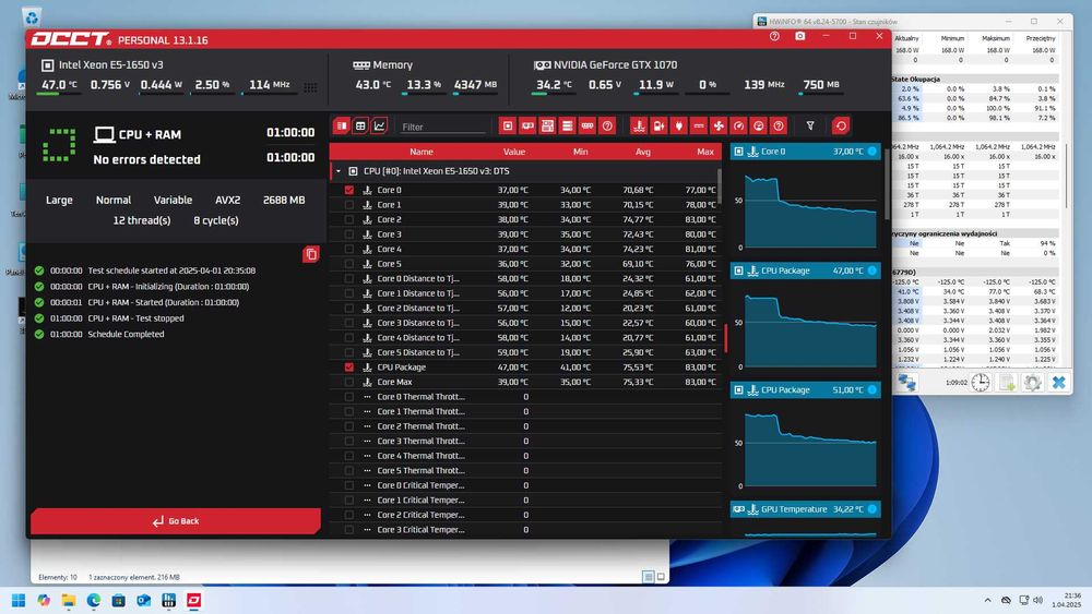 Komputer do gier GTX 1070 | 32 GB RAM | Xeon 6 rdzeni | SSD NVMe | W10