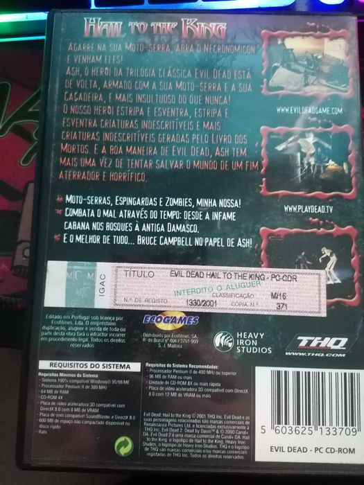 Evil Dead Hail to the King jogo PC com caixa e manuais originais (Raro) (SELO IGAC)