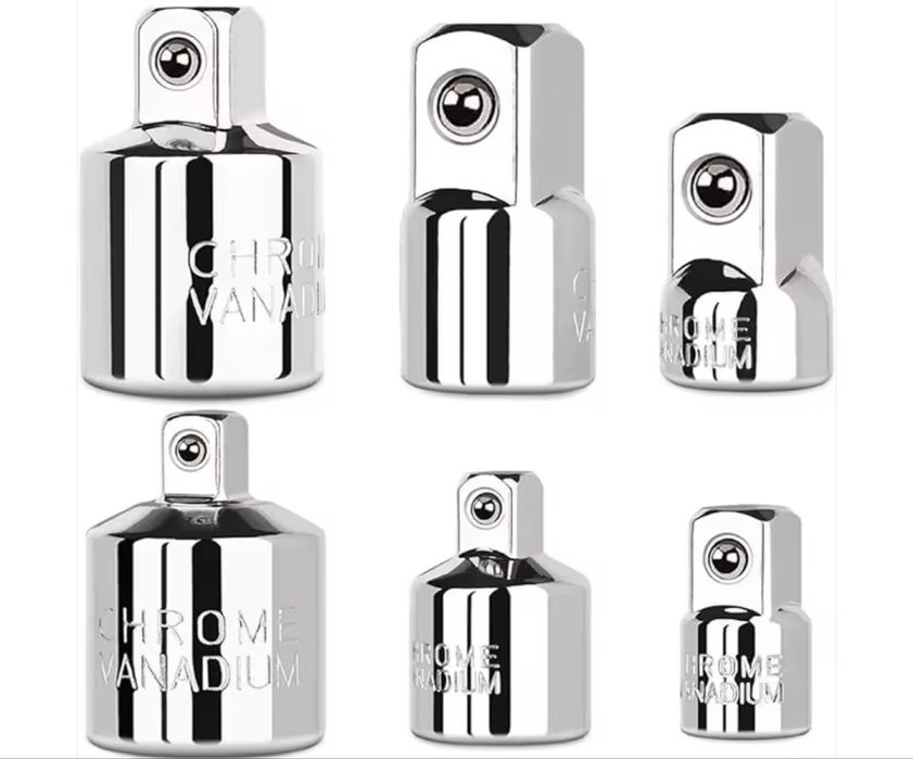 Набір перехідників квадрату 1/4" 3/8" 1/2" 6шт Хромованадієва сталь