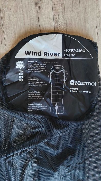 Śpiwór Marmot Wind River Long 198 cm do -24/ ekstr -49 Cena reg.2400zł