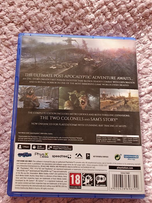 Metro Exodus PS5 диск | відмінний стан | без подряпин