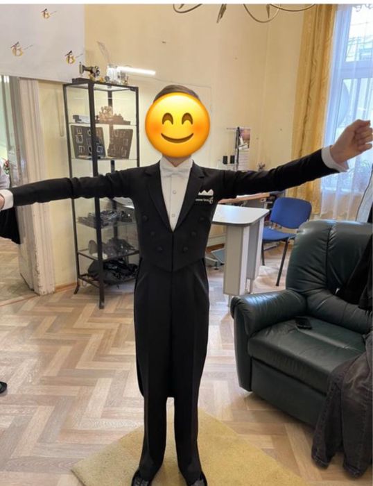 Фрак для бальних танців , юніори 1, стандарт, професійне пошиття