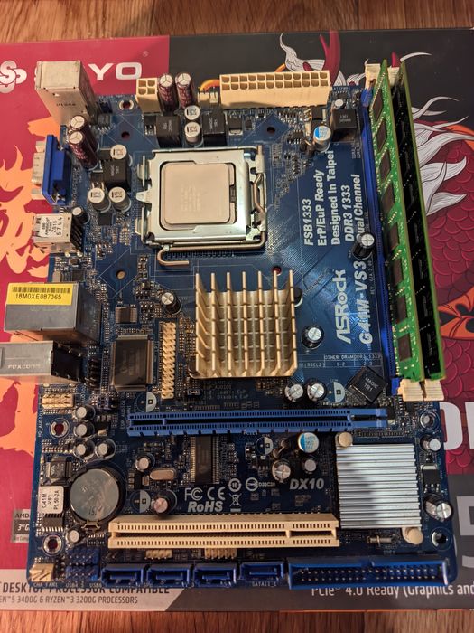 Комплект Asrock G41M, Xeon x5460, Gammax 300, ddr3 8gb 1333