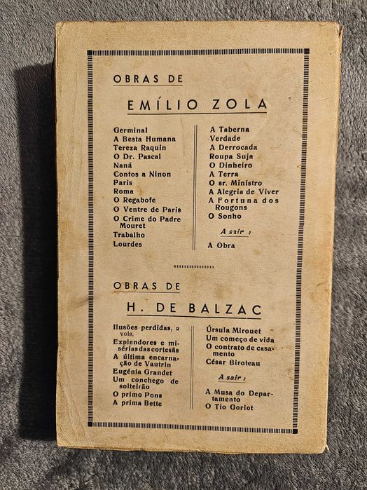 A Fortuna dos Rougons – Emílio Zola, livro antigo, romance, anos 20