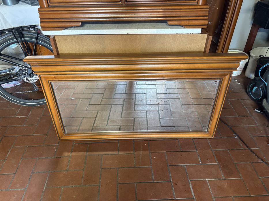 Drewniane Meble Komplet Komoda Szafka RTV Witrynka Lustro