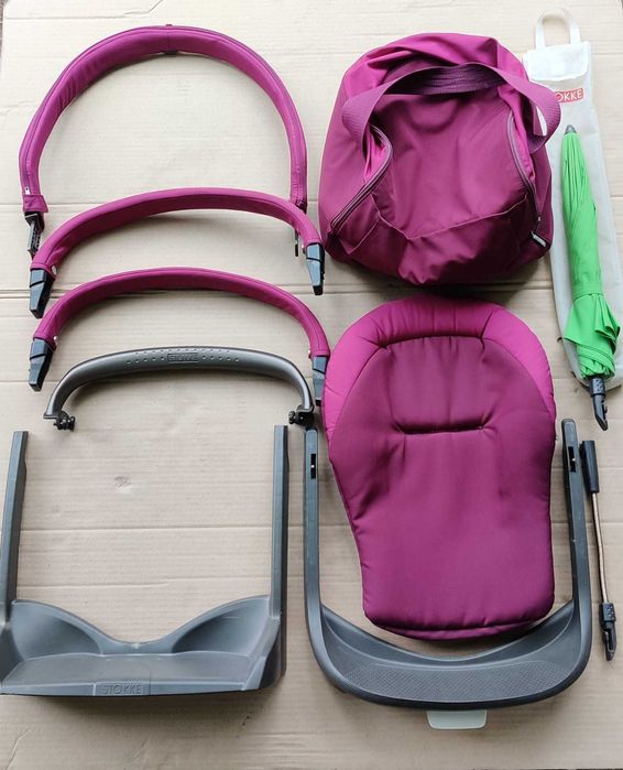 STOKKE запчасти/шасси/колеса/ручки/люлька/сиденья/ремонт/xplory/trailz ...