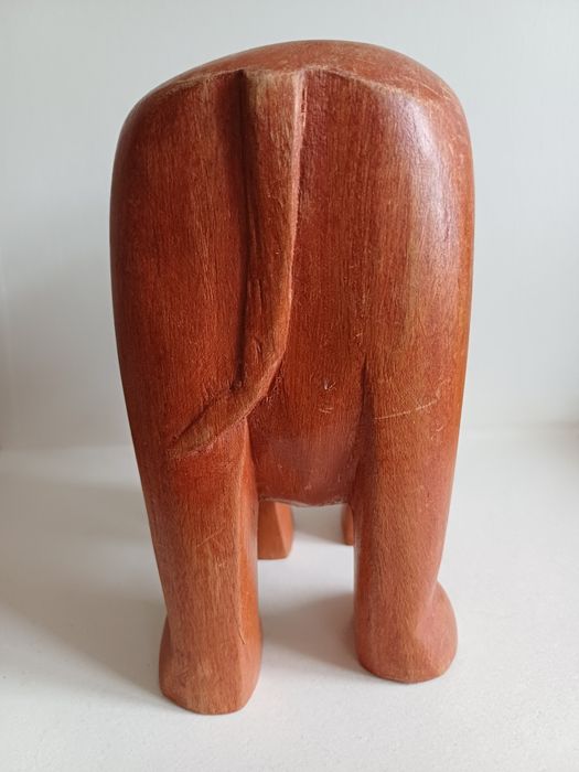 Drewniana rzeźba słoń słonik vintage figurka drewno
