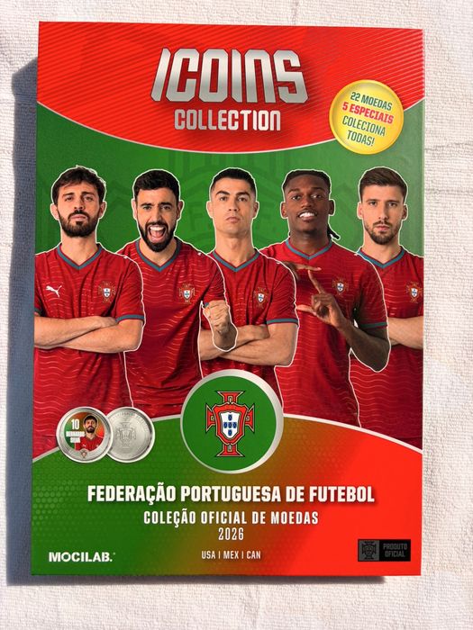 Icoins collection FPF 2026 — coleção completa com as 5 moedas especiais douradas