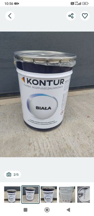 Farba kontur biala