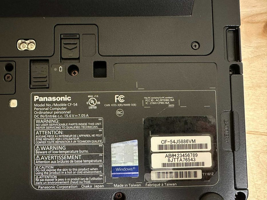 Panasonic Toughbook CF-54 MK3 FHD Touchscreen