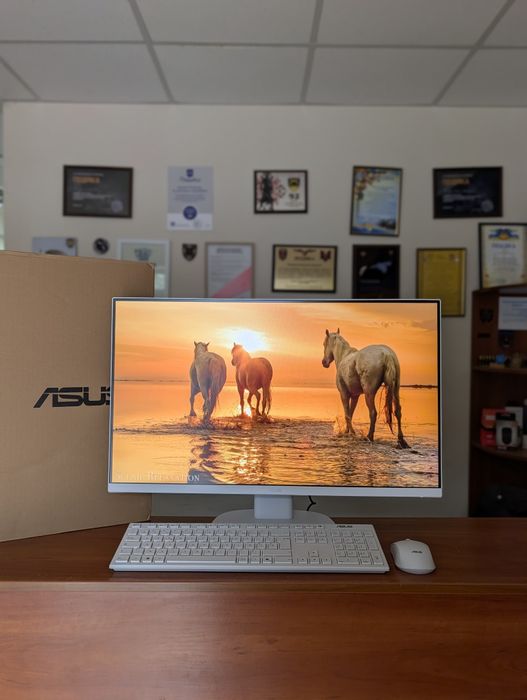 2026р. Моноблок ASUS V470VAK/ULTRA Core 5 210H/16GB DDR5/512GB/FHD/100Гц/27"/IPS/НОВИЙ/Гарантія 2р./8ядер/ОПТ/Роздріб/Для бізнесу/навчання/Білий