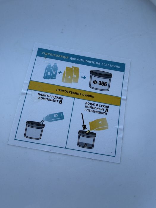 Двохкомпонентна еластична гідроізоляція 3 кв.м