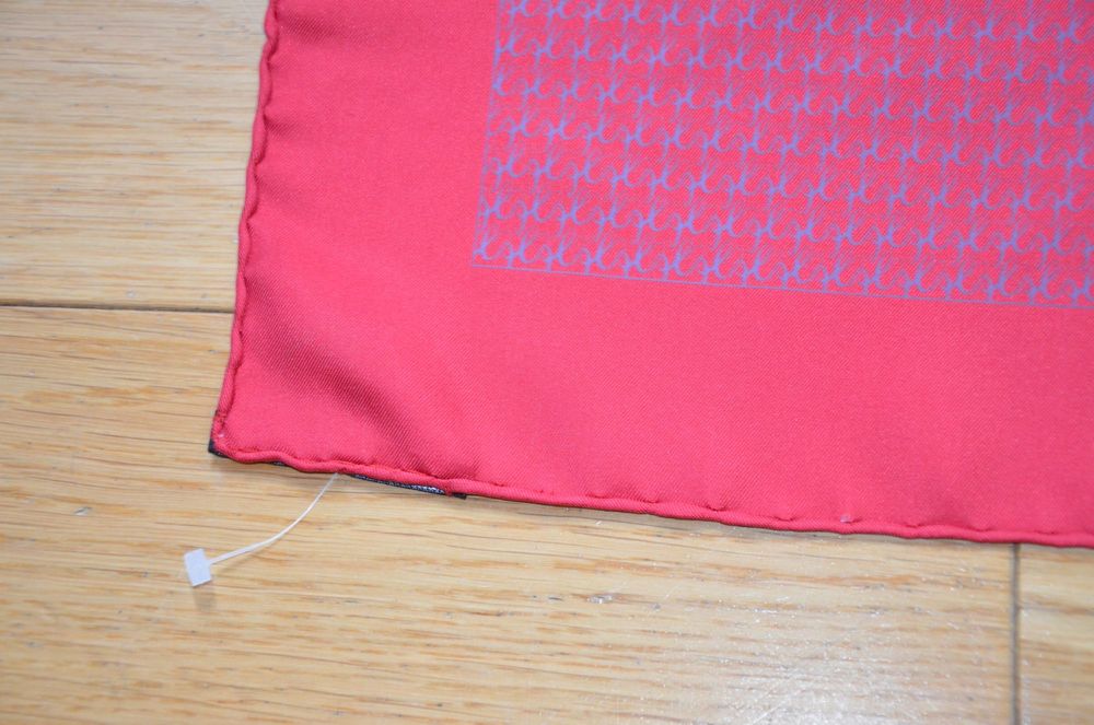bordowa chusta Hermes 100% silk jedwab