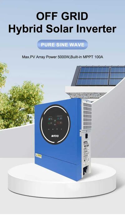Гібридний інвертор Anenji 4.2кВт 24В MPPT 100A НОВИЙ ТИХИЙ та потужний
