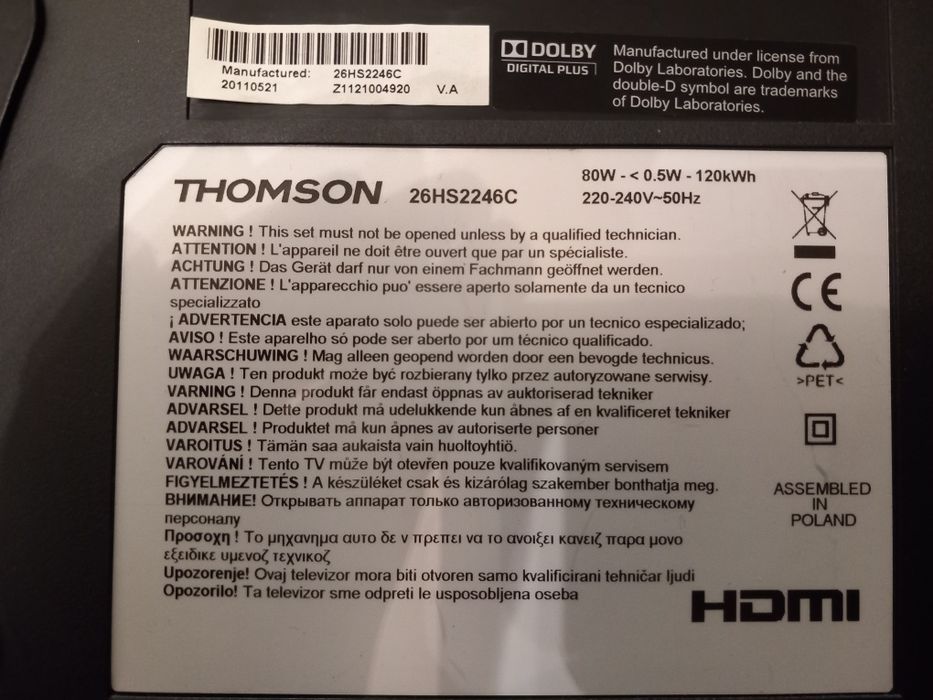 Telewizor Thompson 26HS2246C