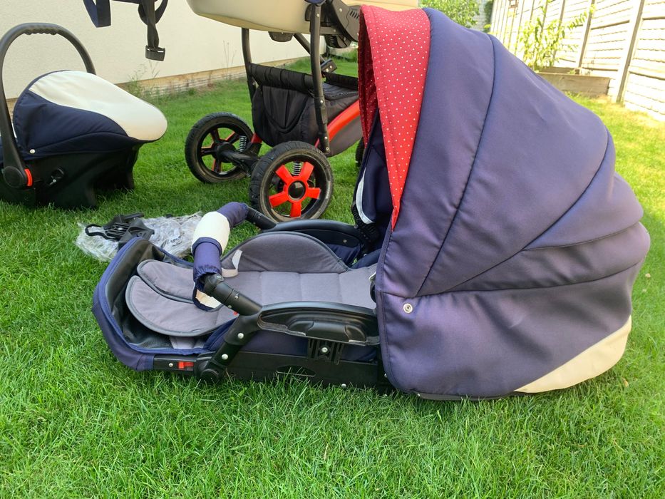 Wózek 3w1 nosidełko, gondola, spacerówka, adaptery; Camarelo Carera