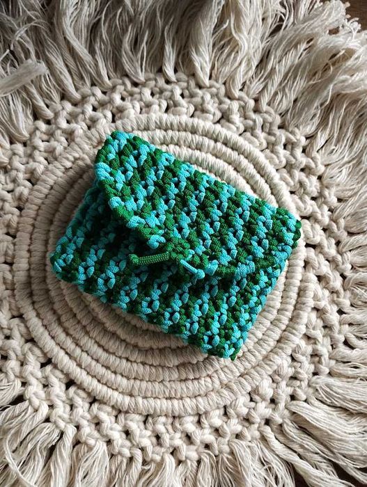 Makramowy portfelik hand-made | Różne kolory na zamówienie