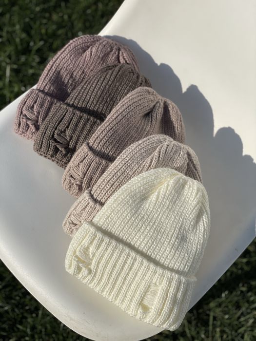 ШАПКА рванка на флісі . Шапка жіноча зима . Шапка підліток зима.