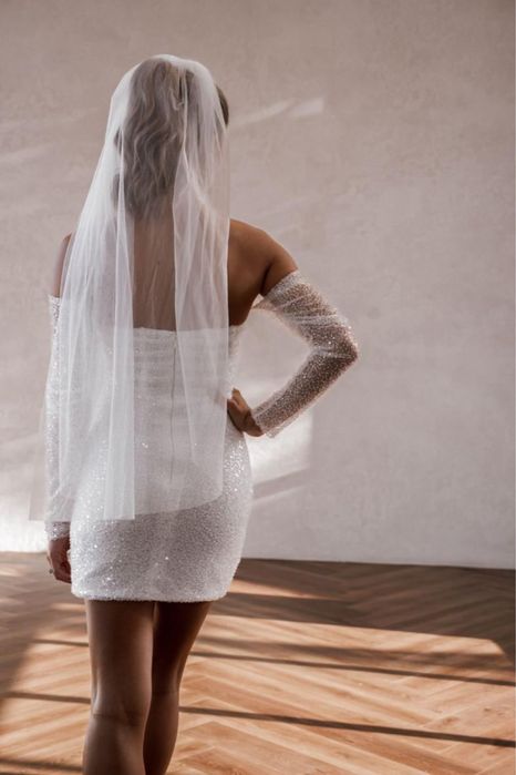 Весільна фата для нареченої на весілля + подарункова коробка