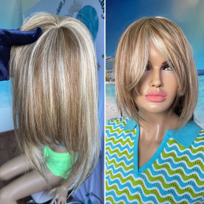 Натуральная накладная чёлка накладка славянские детские волосы русые