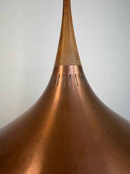 Jo Hammerborg „Orient” – lampa wisząca Fog & Mørup, Dania, miedź, lata 60.