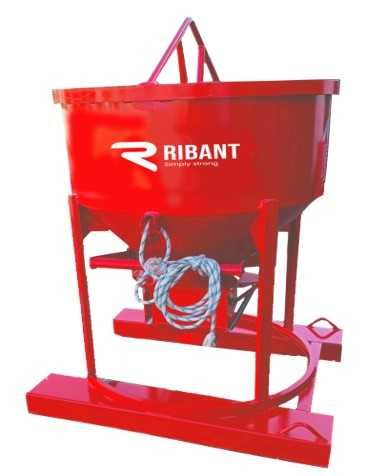 Balde betão com luvas p/ empilhador