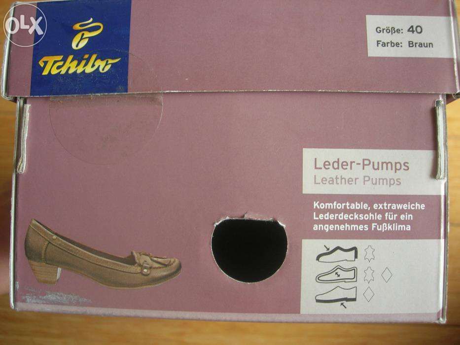 SKÓRZANE pantofle brązowe CZÓŁENKA NOWE !! roz 40