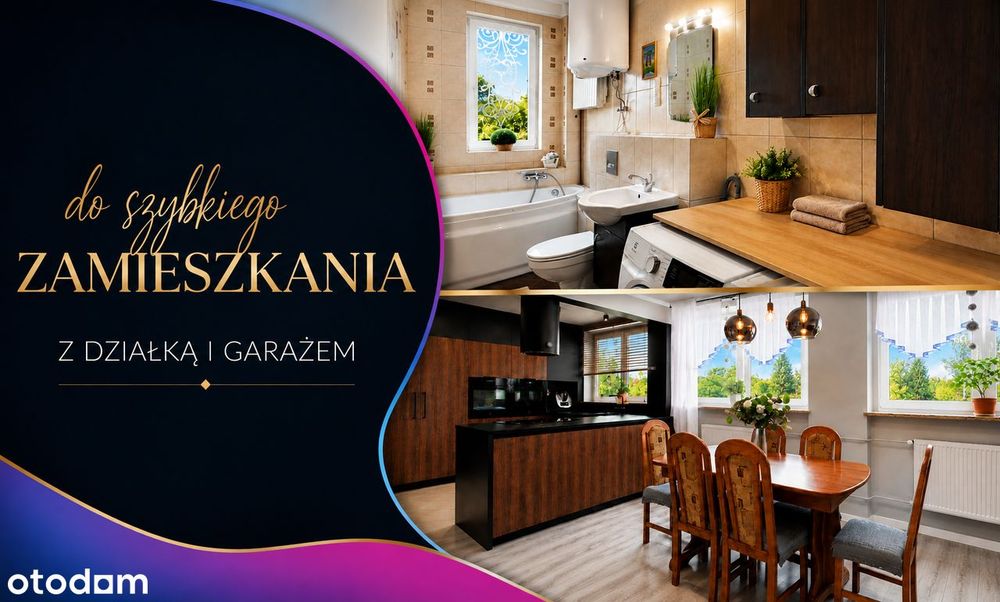 Mieszkanie z działką i garażem.