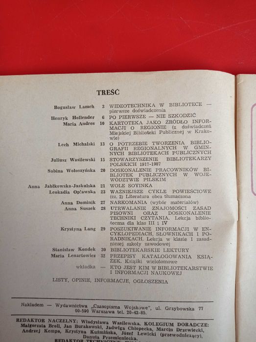 Poradnik Bibliotekarza, nr 4/1987, kwiecień 1987
