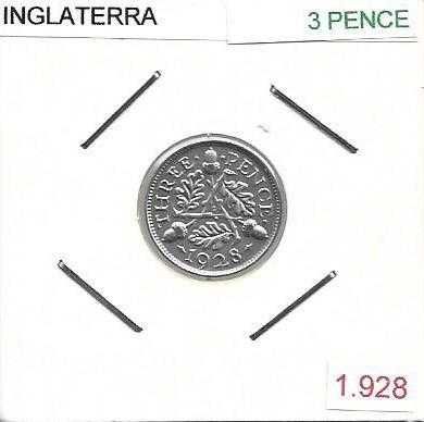Inglaterra - - “Libra Esterlina” - - - 3 PENCE - - - Moedas