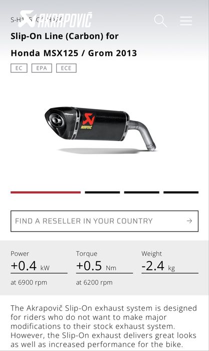 Escape akrapovic honda msx 125
